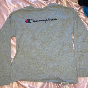 Oversized Gray Champion Long Sleeve Size L